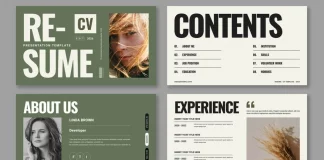 Download a Digital Resume Presentation Template by ContestDesign for Adobe InDesign