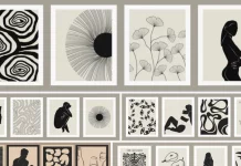 Download printable wall art vector graphics of trending, minimalist Boho styles