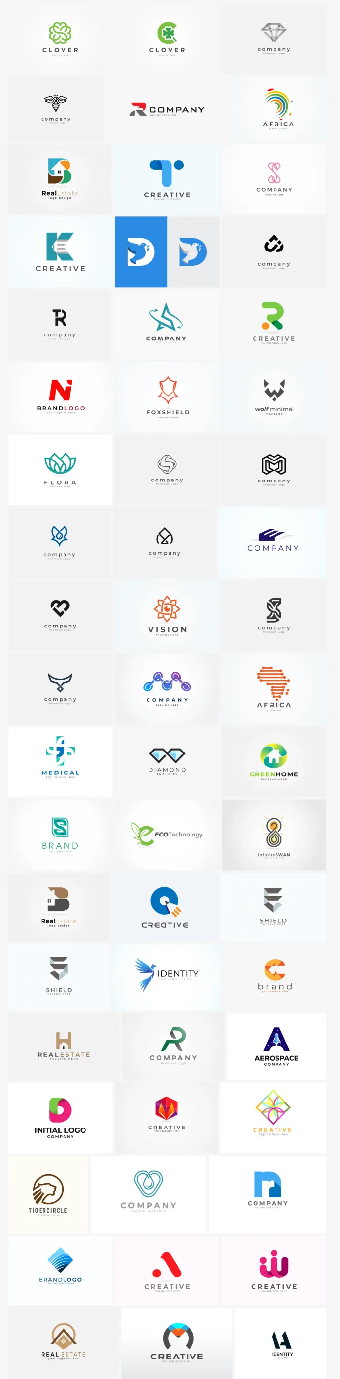Flat Vector Logo Design Templates by Adobe Stock contributor Jerry