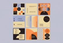 Geometric Abstract Social Media Post Templates by Orangeberry