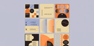 Geometric Abstract Social Media Post Templates by Orangeberry