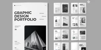 Graphic Design InDesign Portfolio Template by PixWork