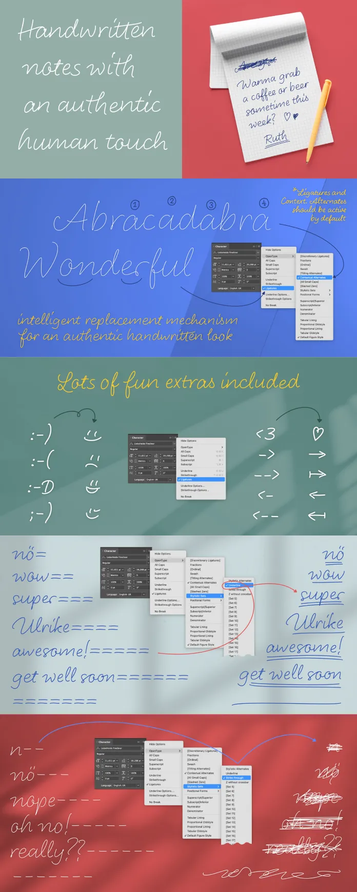 LiebeHeide Fineliner Font Family by Ulrike Rausch of LiebeFonts