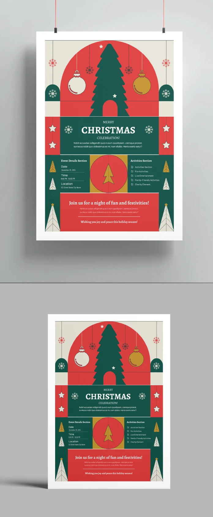 Merry Christmas Card for Adobe InDesign by DesignCoach