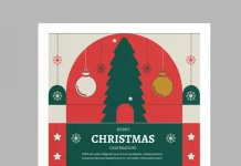 Merry Christmas Card for Adobe InDesign by DesignCoach
