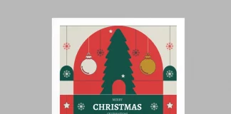 Merry Christmas Card for Adobe InDesign by DesignCoach