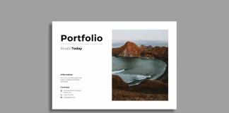 Minimalist Portfolio Brochure Template for Adobe InDesign