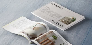 Minimalist Portfolio Template by Roverto Castillo for Adobe InDesign