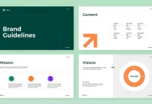 Modern, Clean, and Colorful Brand Guidelines Design Template by GraphyPix for Screen and Online Presentations