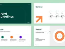 Modern, Clean, and Colorful Brand Guidelines Design Template by GraphyPix for Screen and Online Presentations