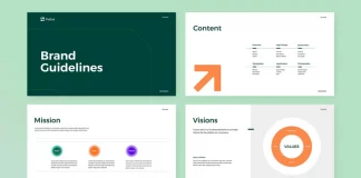 Modern, Clean, and Colorful Brand Guidelines Design Template by GraphyPix for Screen and Online Presentations