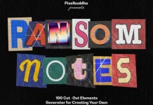 Ransom Note Letters Collection Photoshop Mockup by Pixelbuddha Studio