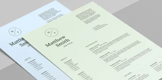 Resume Layout by bourjart for Adobe Illustrator