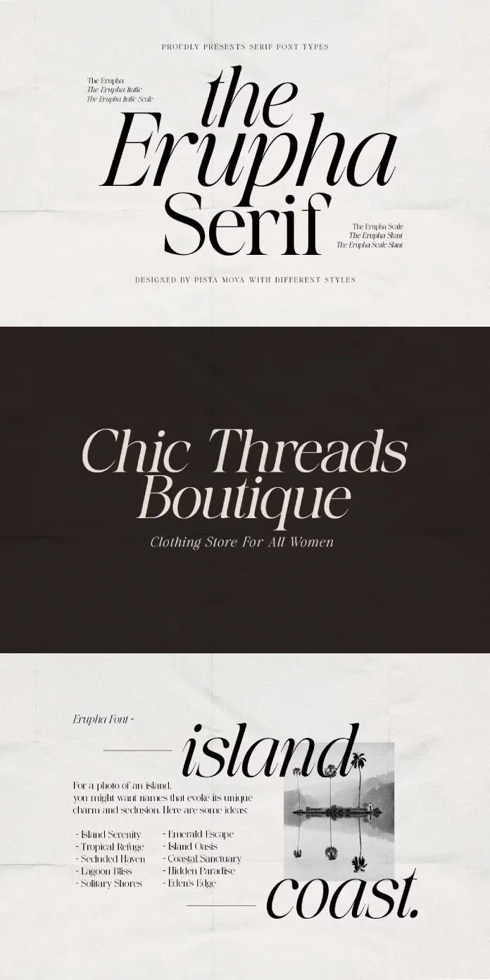 The Erupha Serif Font by Pista Mova