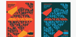 Typographic Poster Design Template with Stacked Text and Modern Layout by Blackcatstudio
